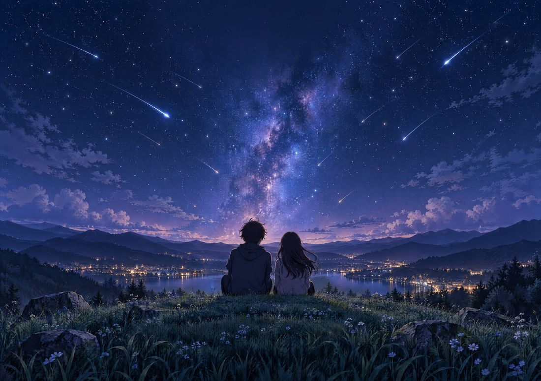流星之夜 — iPhone Duo 壁纸