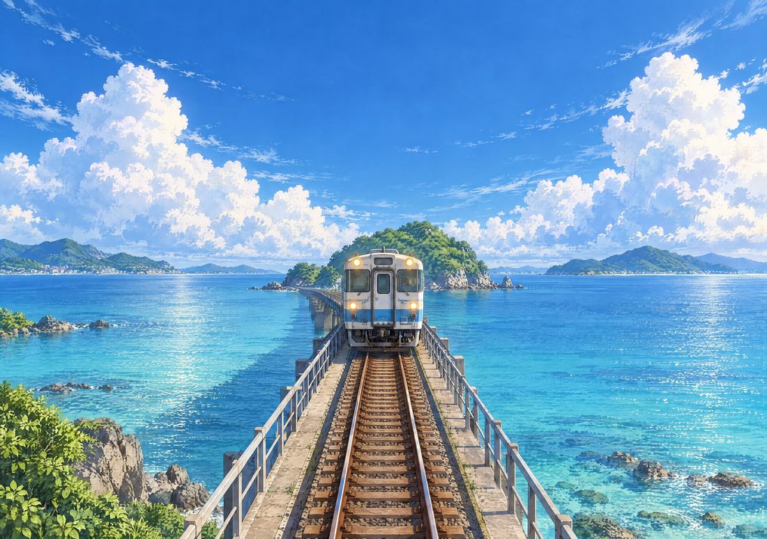 夏日列车 — iPhone Duo 壁纸