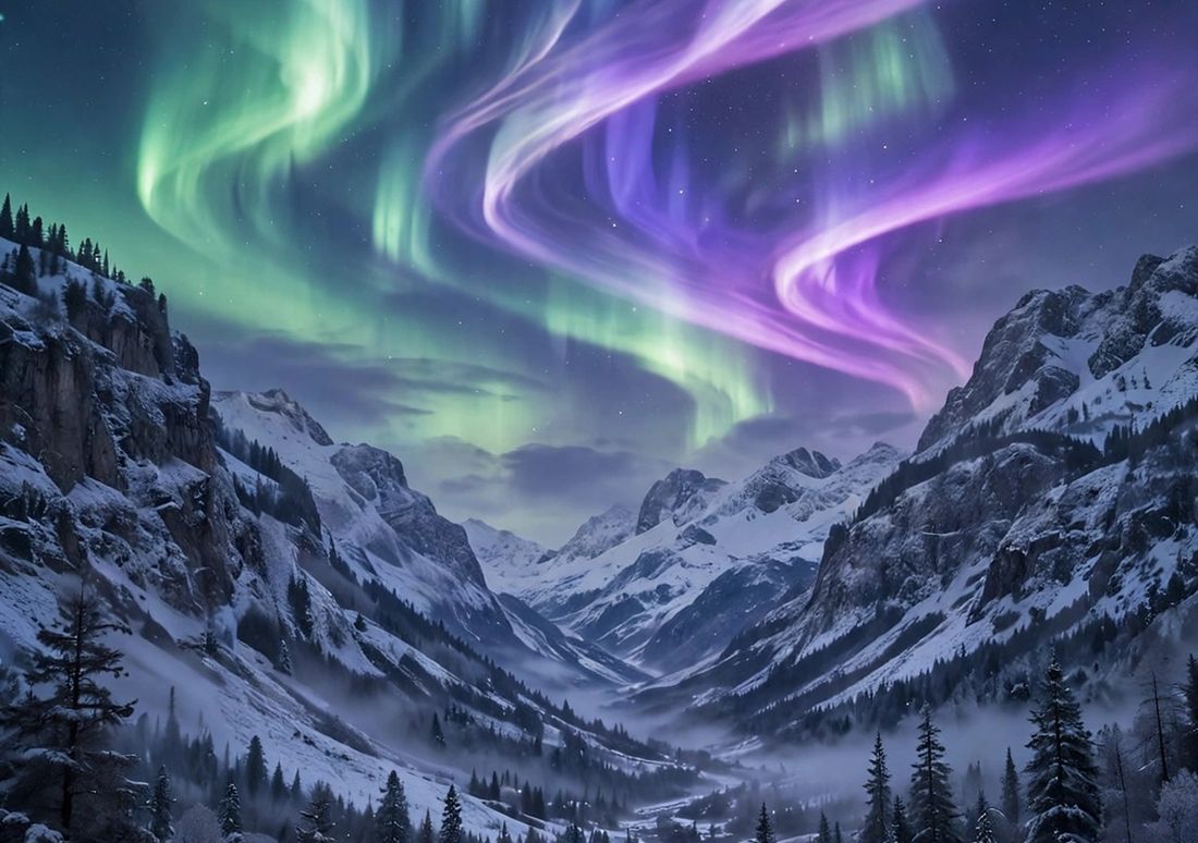 Aurora Valley — fondo de pantalla para iPhone Duo