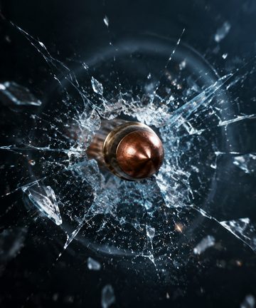 iPhone Duo wallpaper — Bullet Through Glass