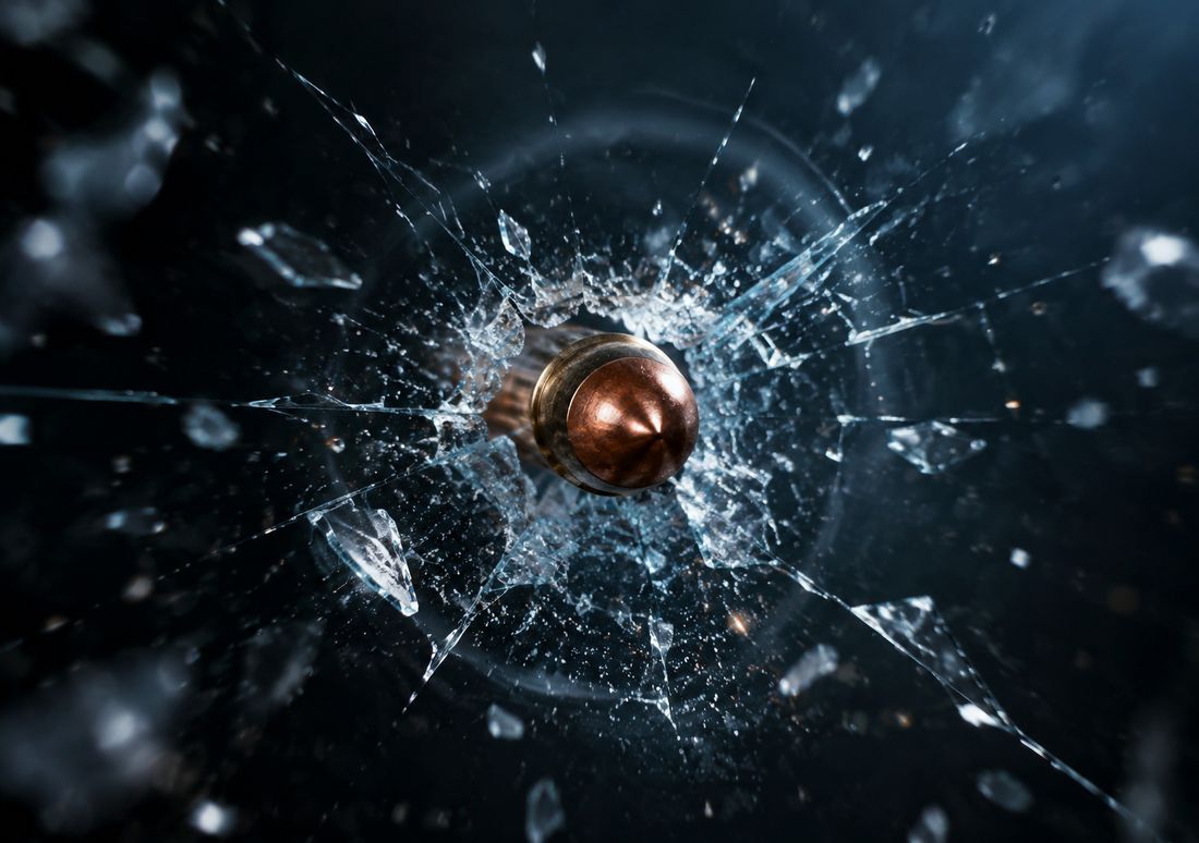 Bullet Through Glass — fondo de pantalla para iPhone Duo