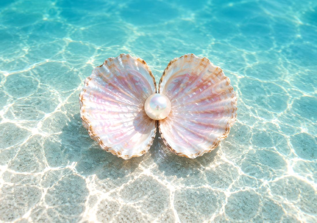 Clam & Pearl — fondo de pantalla para iPhone Duo