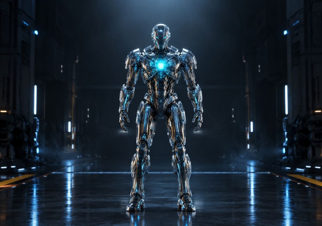 Glass Mech — iPhone Duo wallpaper