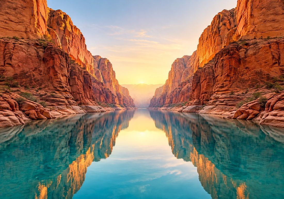 Mirror Canyon — iPhone Duo wallpaper