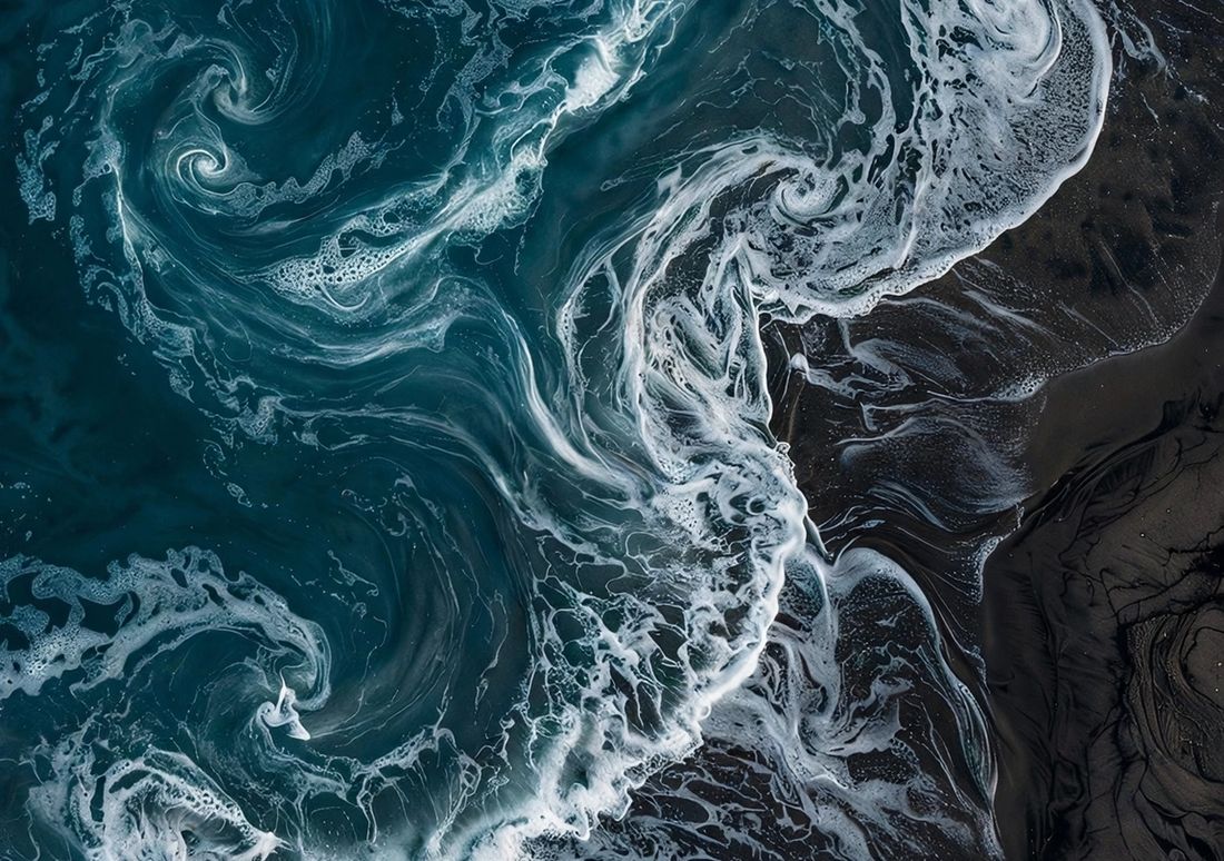 Teal Shore Aerial — fondo de pantalla para iPhone Duo