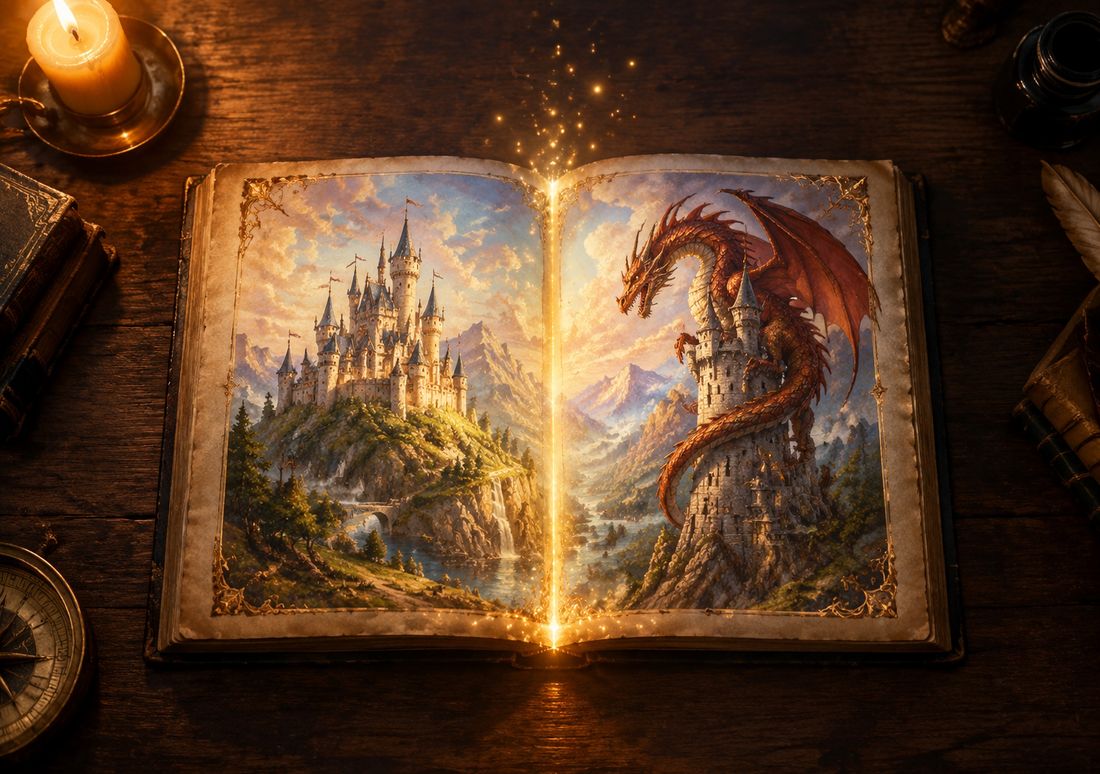 Storybook Spread — iPhone Duo wallpaper