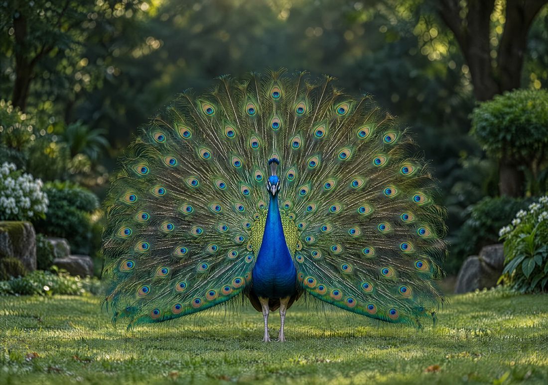 Peacock Display — iPhone Duo wallpaper