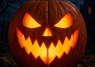 iPhone Duo wallpaper — Jack-o'-Lantern